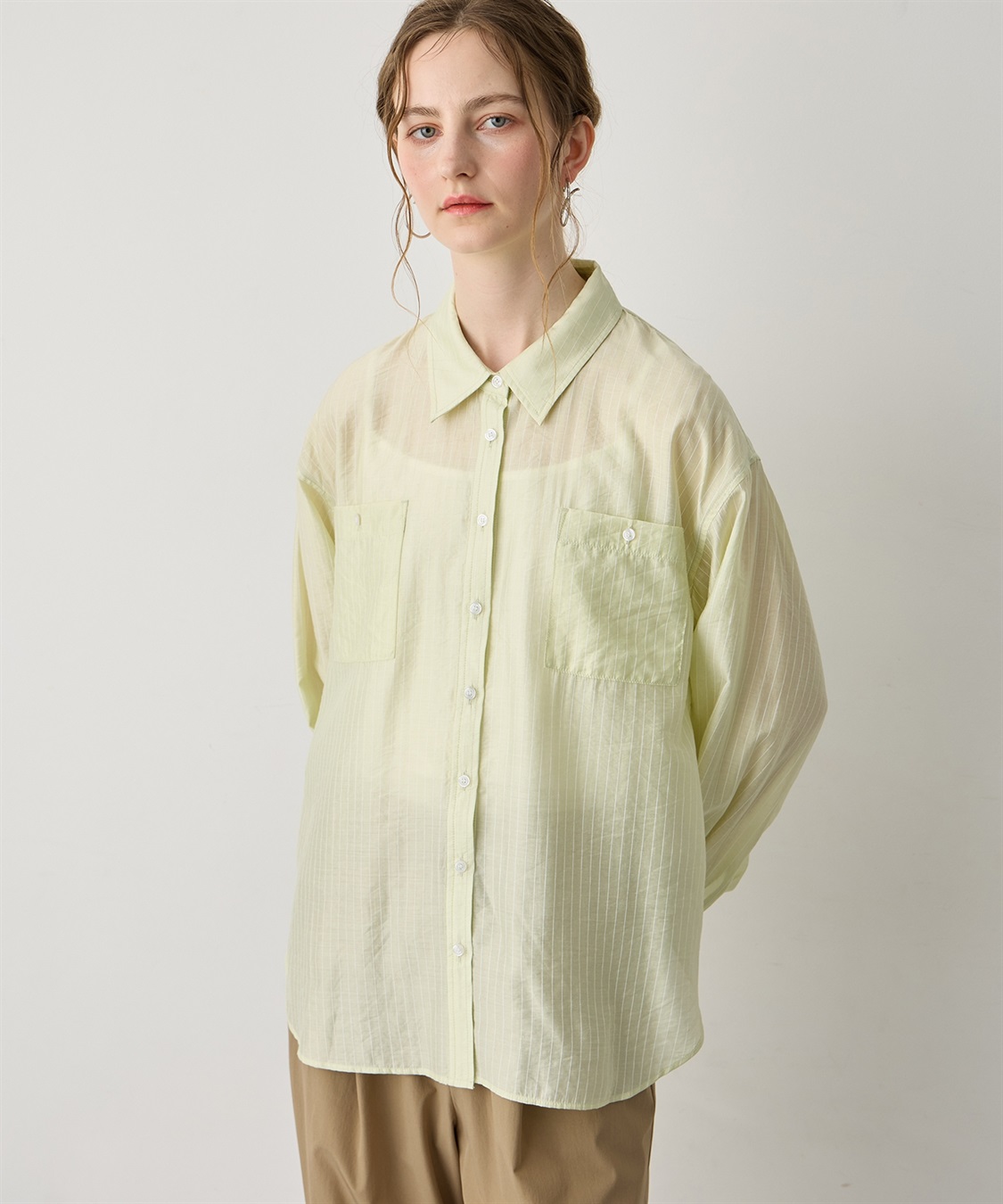 LE SOUK HOLIDAY シアーストライプシャツ_sub_8