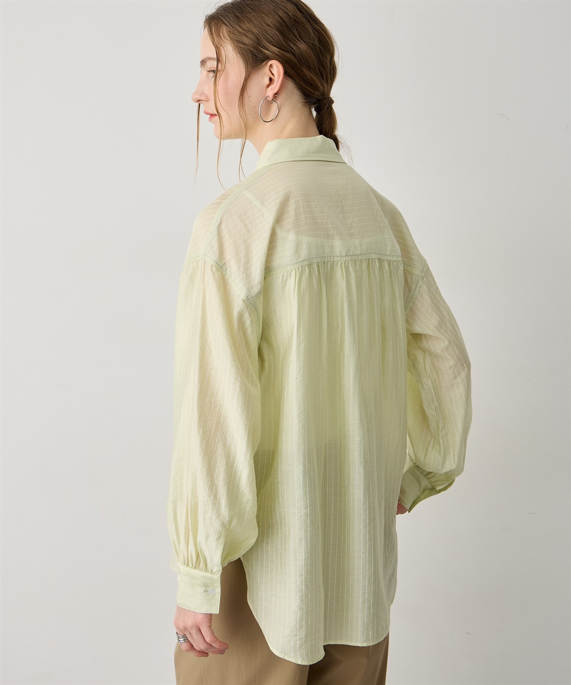 LE SOUK HOLIDAY シアーストライプシャツ_sub_9