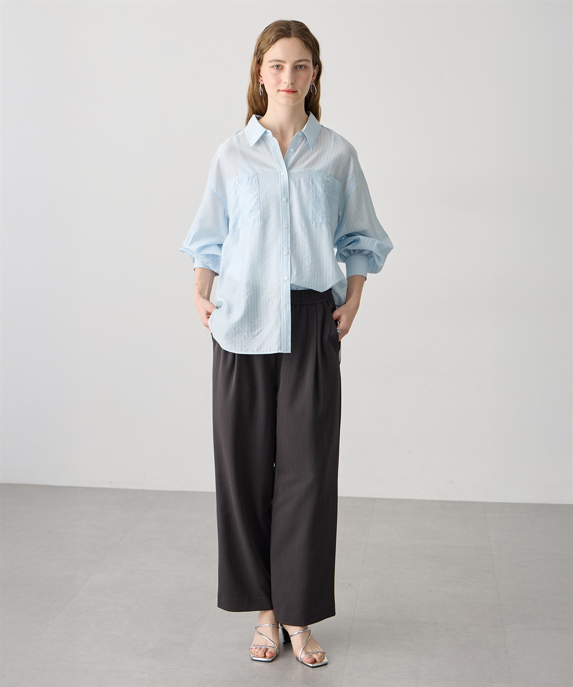 LE SOUK HOLIDAY シアーストライプシャツ_sub_16