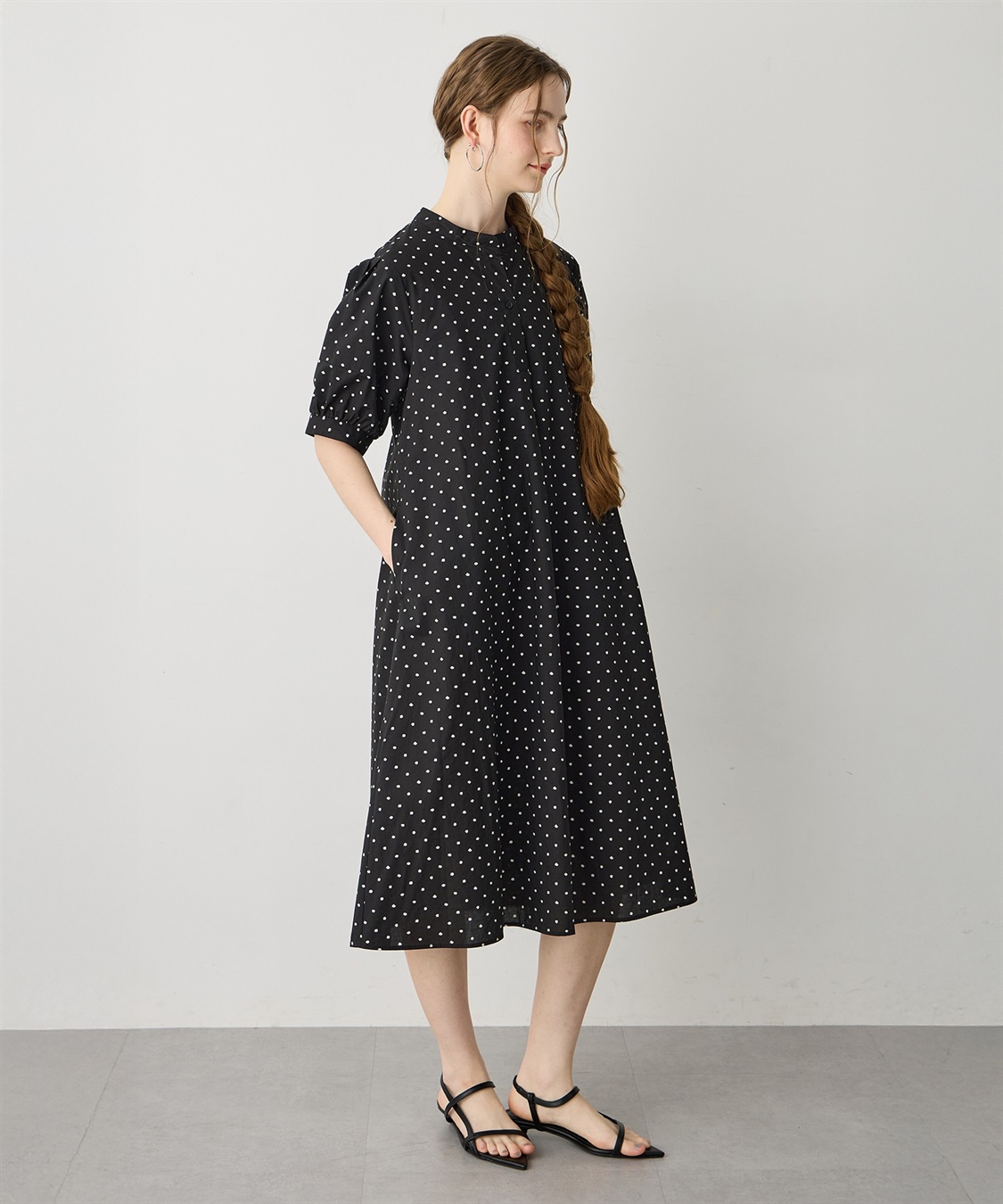 LE SOUK HOLIDAY ハーフスリーブスキッパーワンピース_sub_3