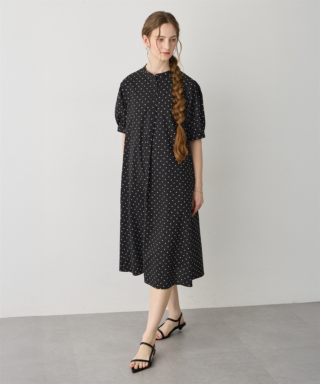 LE SOUK HOLIDAY ハーフスリーブスキッパーワンピース_sub_5