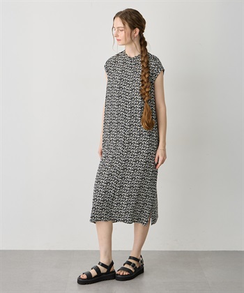 LE SOUK HOLIDAY バンドカラープリントワンピース_subthumb_3