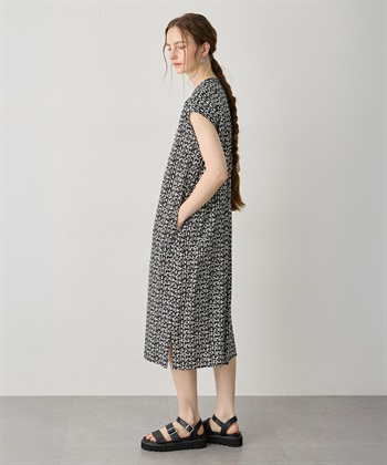 LE SOUK HOLIDAY バンドカラープリントワンピース_subthumb_7