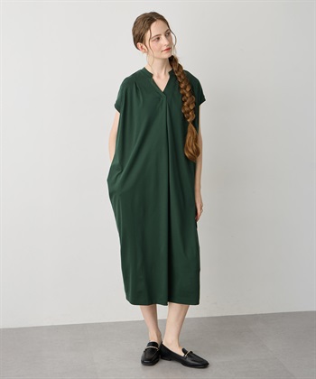 LE SOUK HOLIDAY スキッパーネックコクーンワンピース【接触冷感・吸水速乾】_subthumb_1