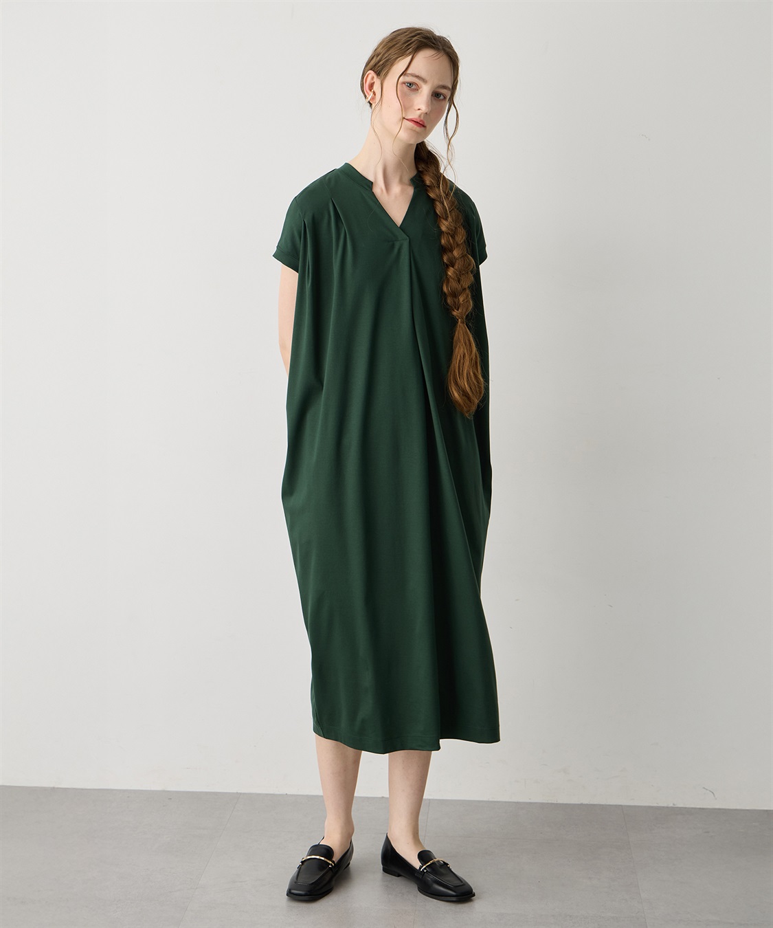 LE SOUK HOLIDAY スキッパーネックコクーンワンピース【接触冷感・吸水速乾】_sub_2