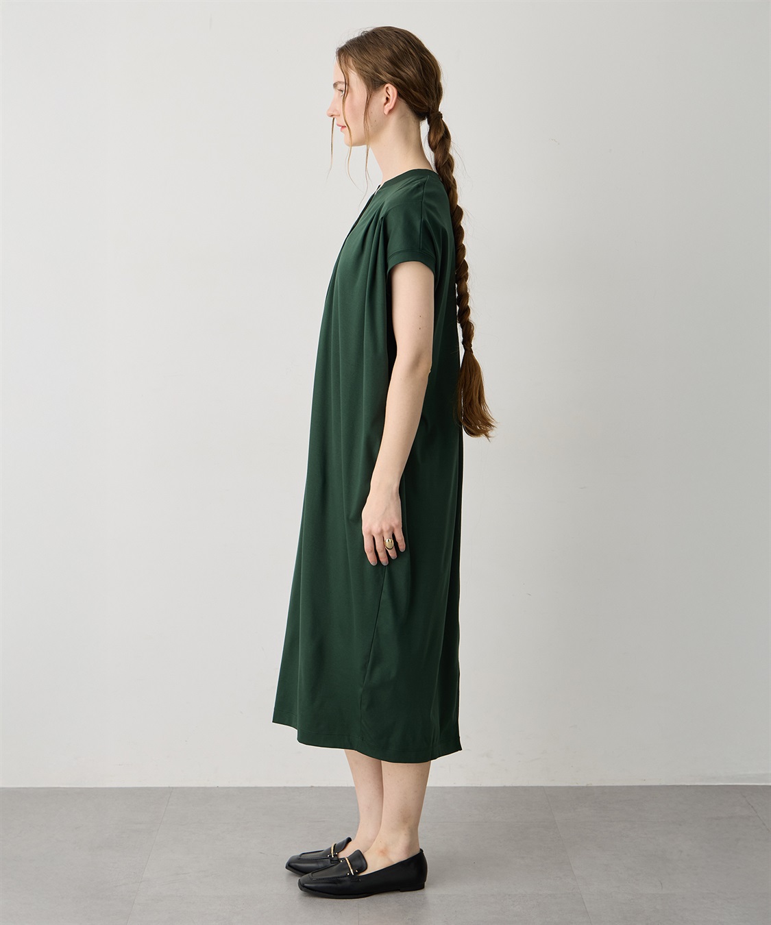 LE SOUK HOLIDAY スキッパーネックコクーンワンピース【接触冷感・吸水速乾】_sub_4