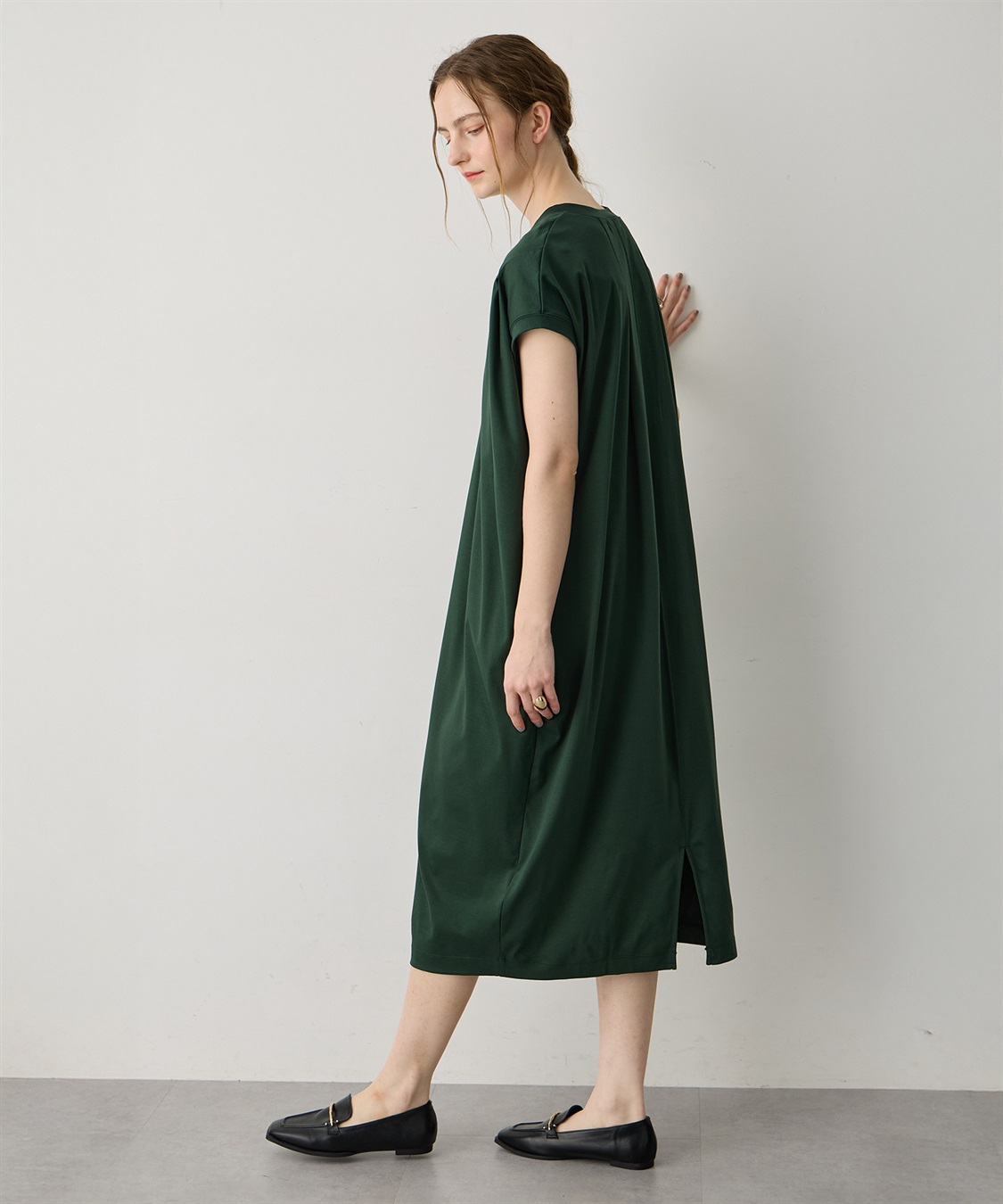 LE SOUK HOLIDAY スキッパーネックコクーンワンピース【接触冷感・吸水速乾】_sub_6