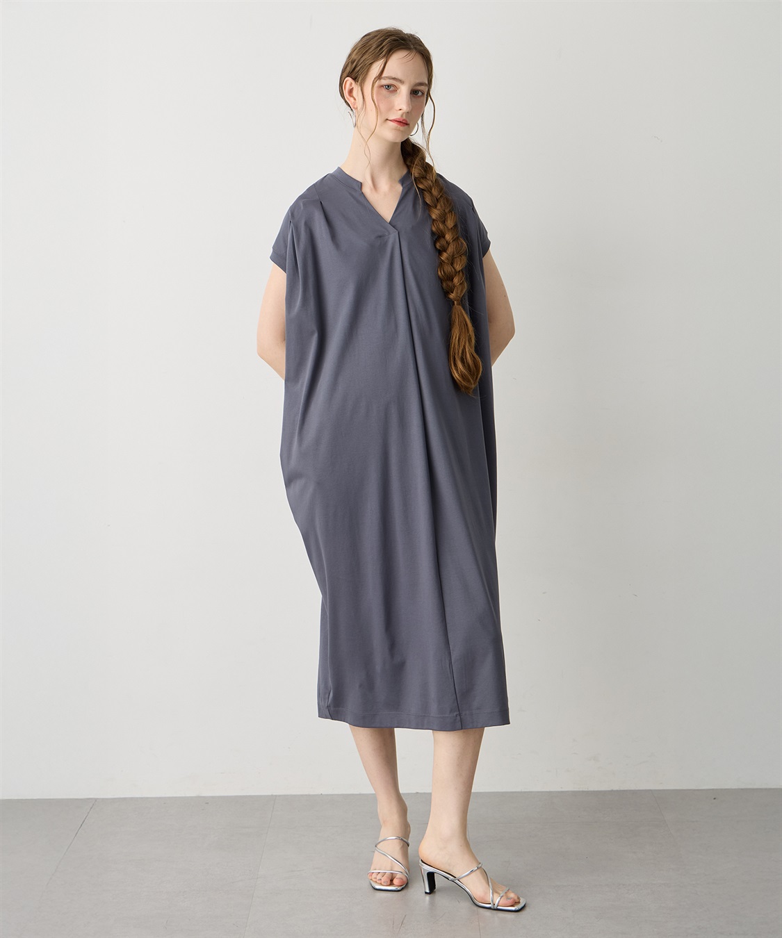 LE SOUK HOLIDAY スキッパーネックコクーンワンピース【接触冷感・吸水速乾】_sub_11