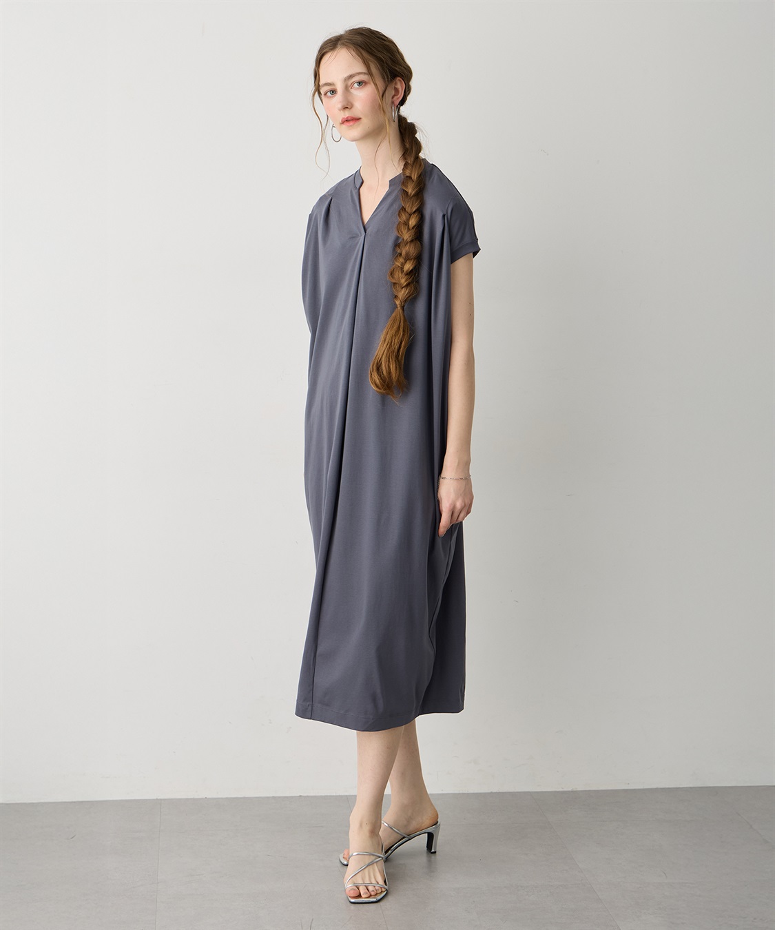 LE SOUK HOLIDAY スキッパーネックコクーンワンピース【接触冷感・吸水速乾】_sub_13