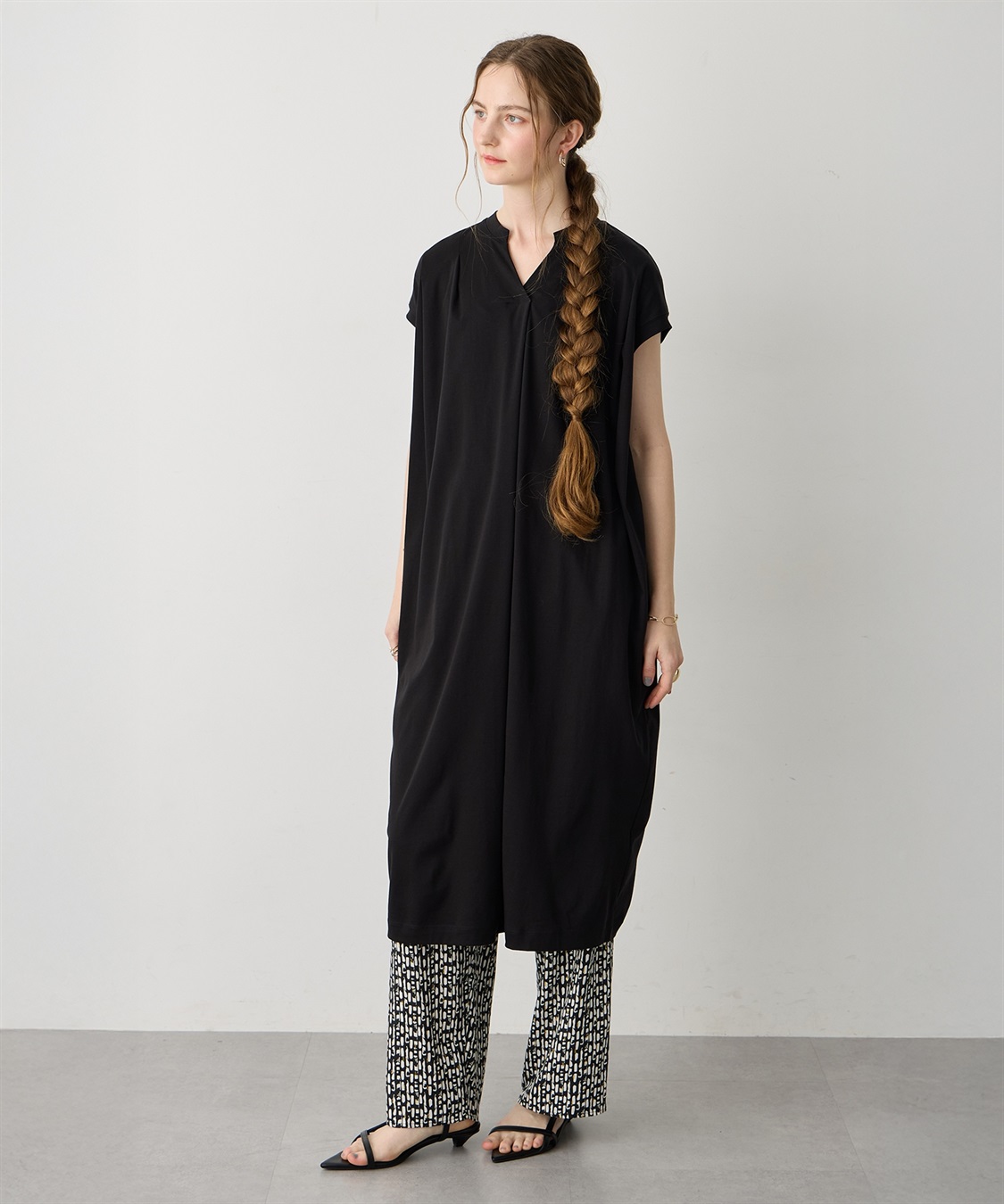 LE SOUK HOLIDAY スキッパーネックコクーンワンピース【接触冷感・吸水速乾】_sub_14