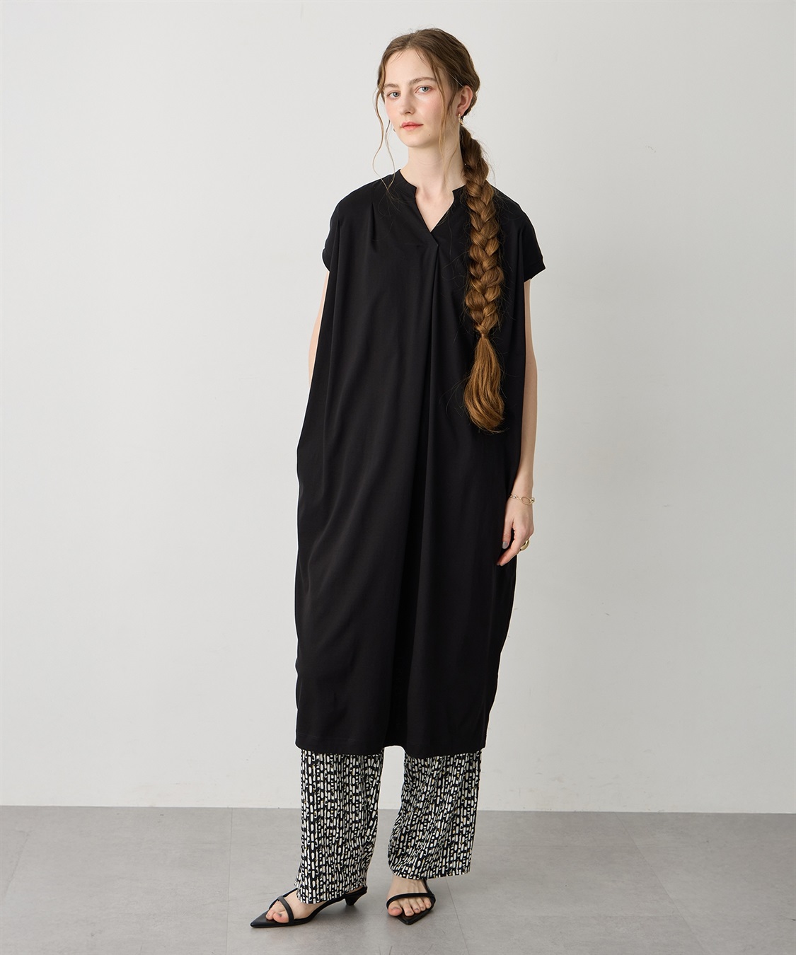 LE SOUK HOLIDAY スキッパーネックコクーンワンピース【接触冷感・吸水速乾】_sub_16