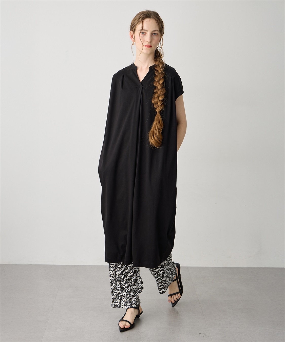 LE SOUK HOLIDAY スキッパーネックコクーンワンピース【接触冷感・吸水速乾】_sub_17