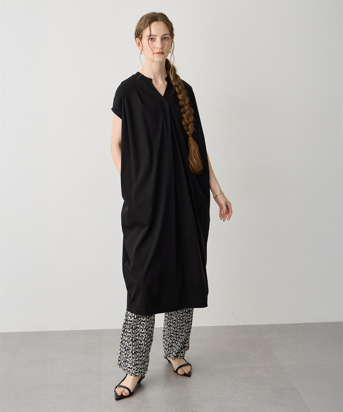 LE SOUK HOLIDAY スキッパーネックコクーンワンピース【接触冷感・吸水速乾】_sub_18