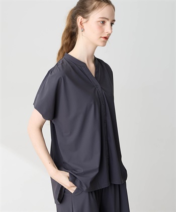 LE SOUK HOLIDAY トリコットスキッパーネックプルオーバー【接触冷感・UVカット】_subthumb_1