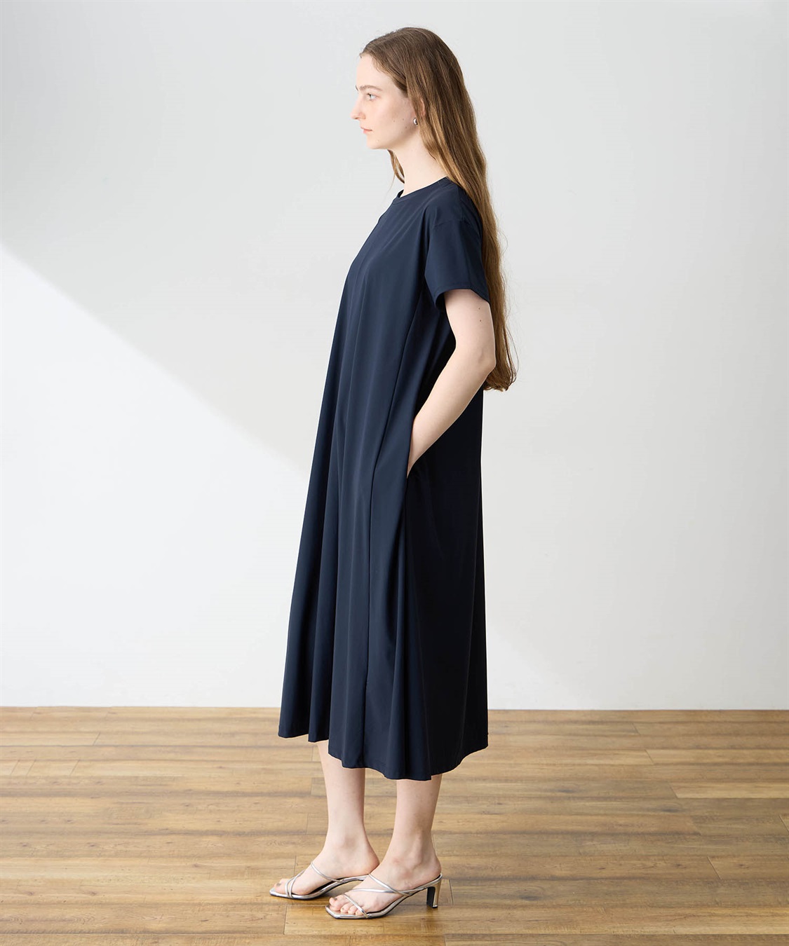 LE SOUK HOLIDAY トリコットクルーネックカットワンピース【接触冷感・UVカット】_sub_4