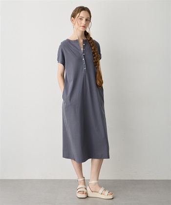 LE SOUK HOLIDAY ヘンリーネックワンピース【接触冷感・吸水速乾】_subthumb_1