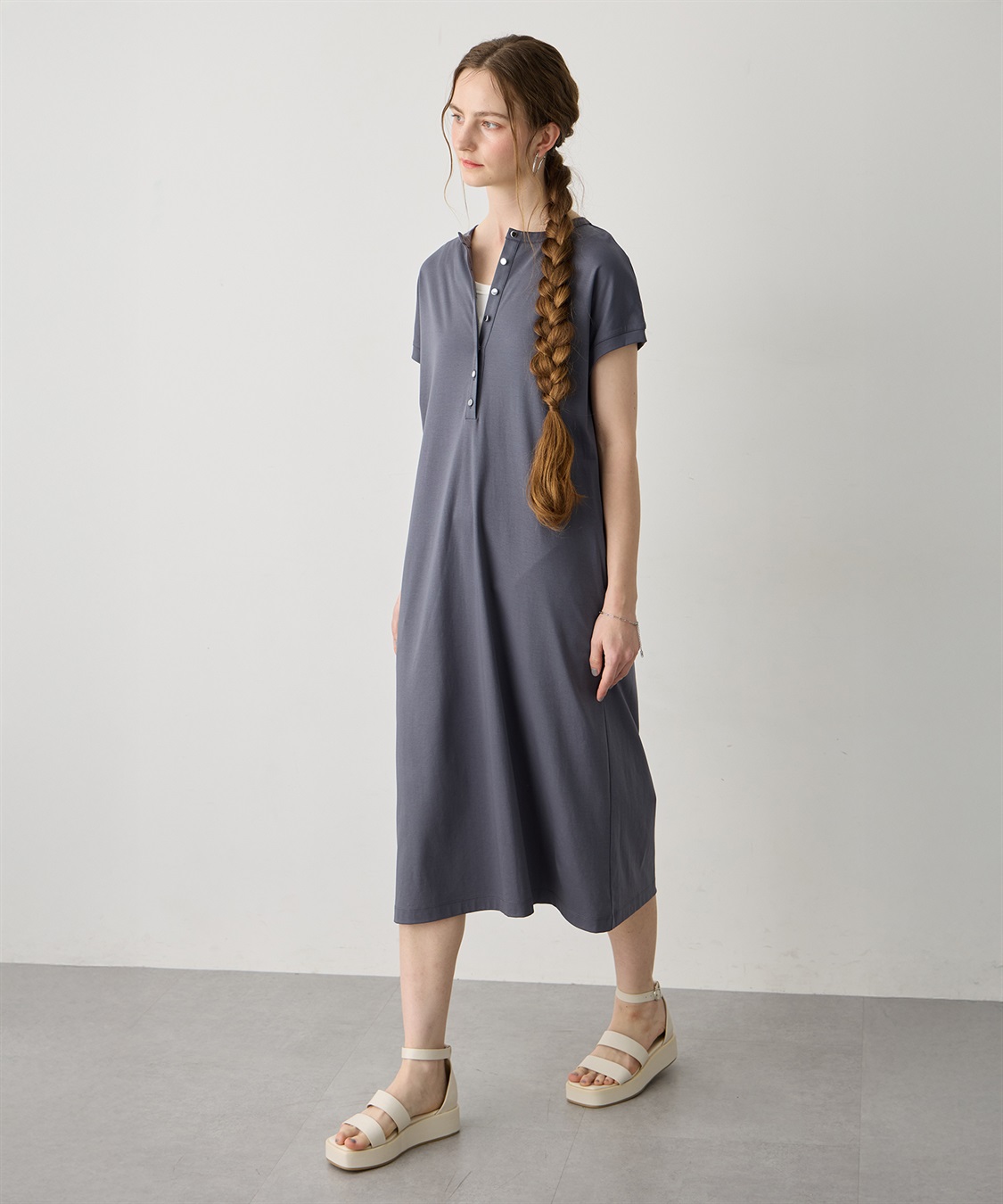 LE SOUK HOLIDAY ヘンリーネックワンピース【接触冷感・吸水速乾】_sub_6