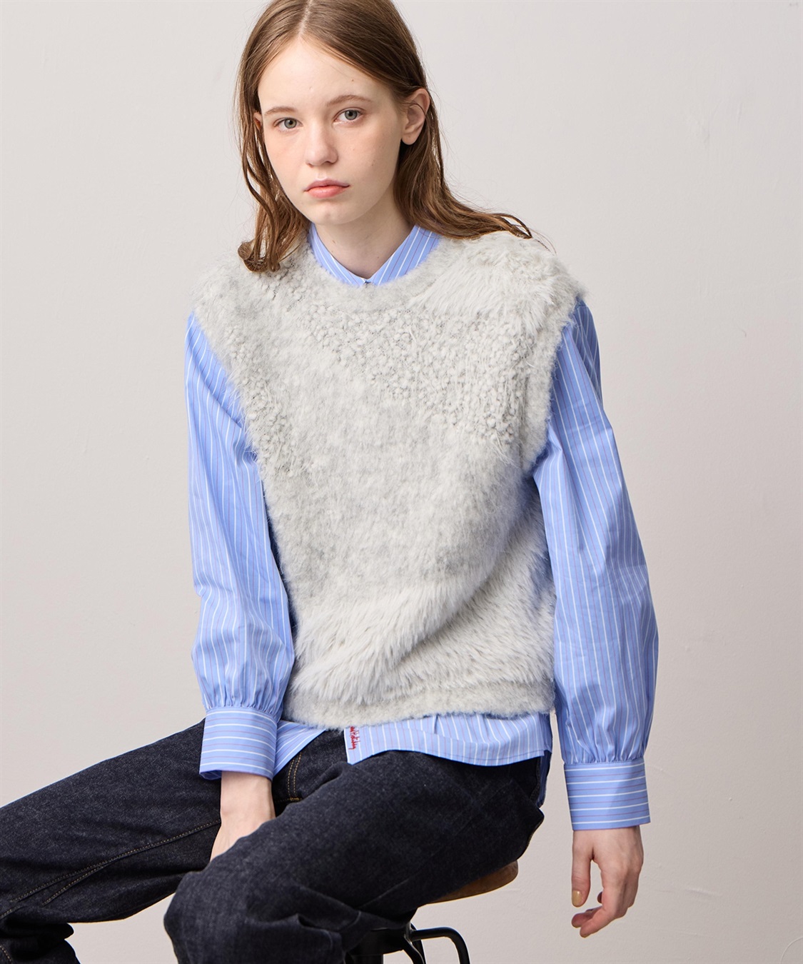 LE SOUK HOLIDAY レギュラーカラーストレッチベーシックシャツ_sub_7