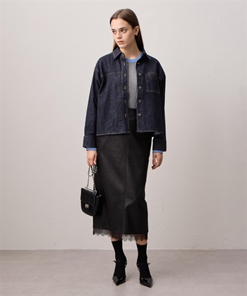 LE SOUK HOLIDAY ストレッチデニムレギュラーカラーシャツ_subthumb_10