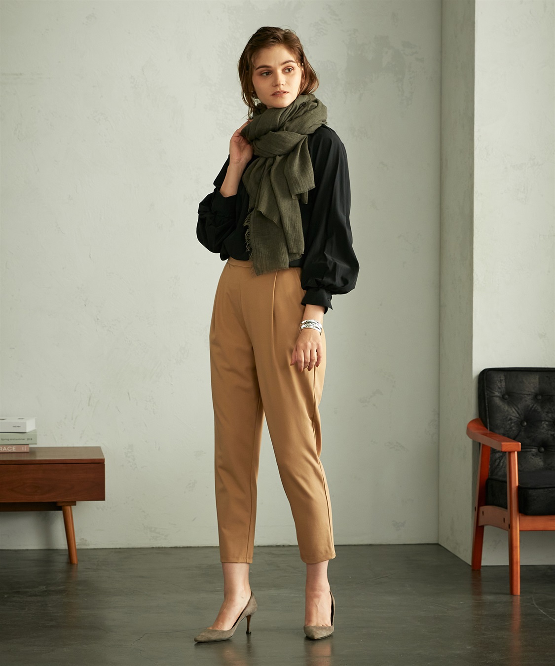 LE SOUK HOLIDAY ツイルワイドパンツ_sub_2