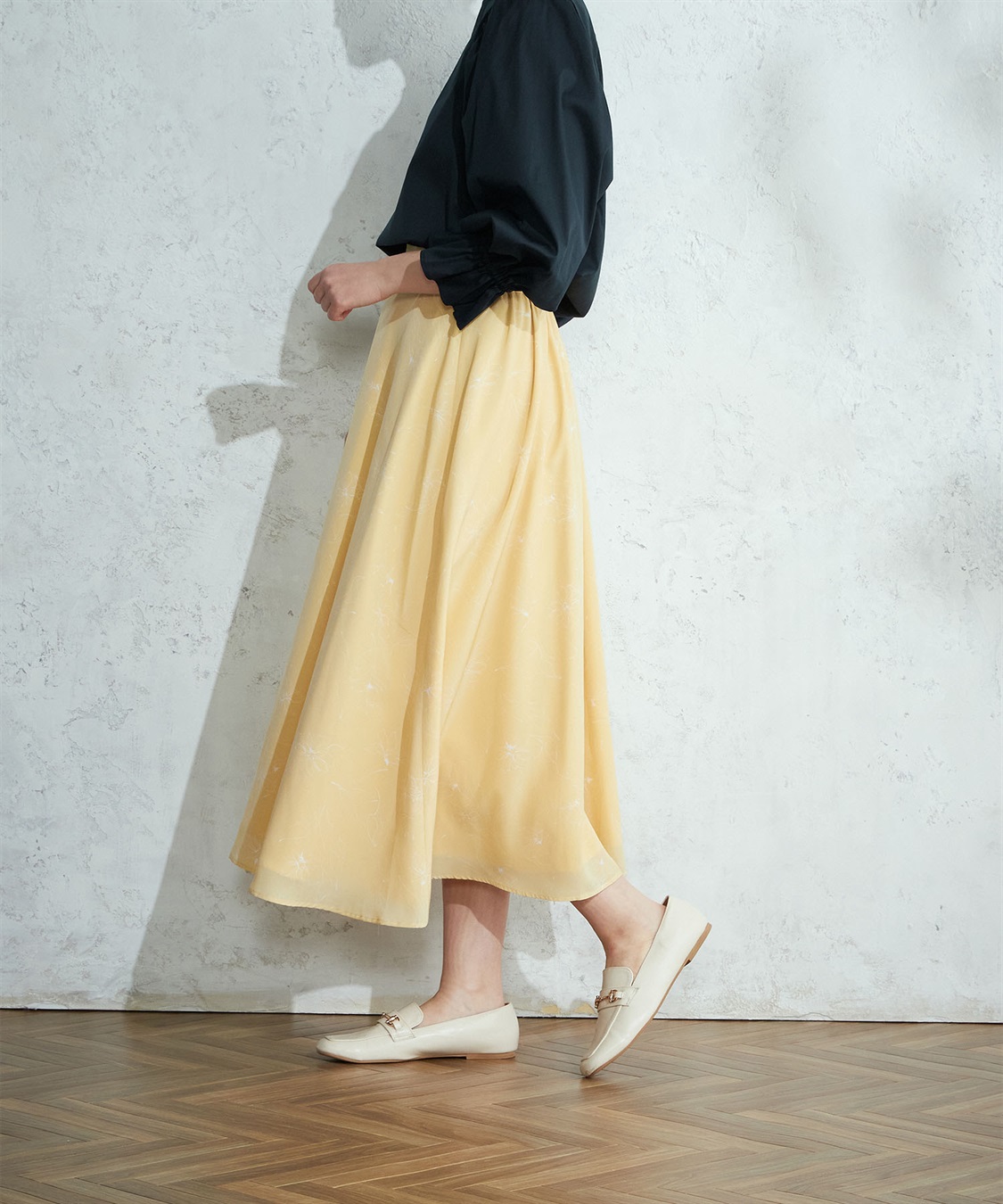 国内発送/ギフトOK☆Since Then☆花柄 フレンチ スカート☆ 30%OFF】花柄8枚ハギフレアースカート｜KarLParkLane Style