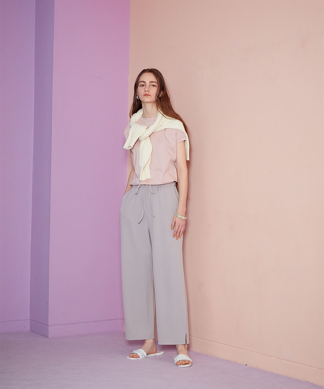 LE SOUK HOLIDAY ジョーゼットワイドパンツ_sub_2