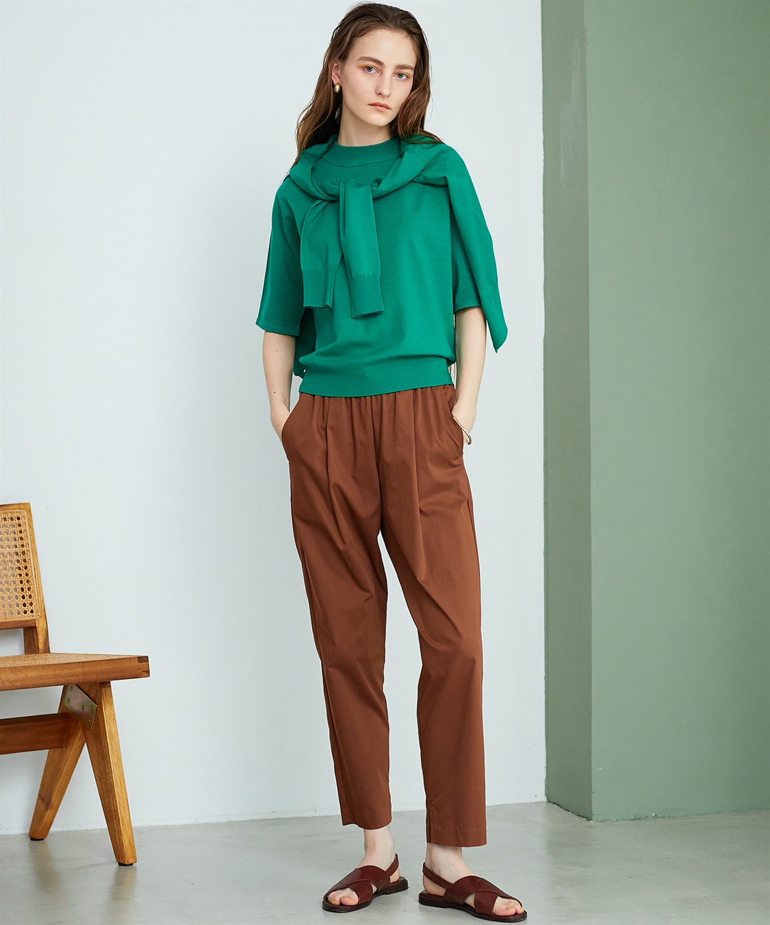 LE SOUK HOLIDAY タックテーパードパンツ_sub_1