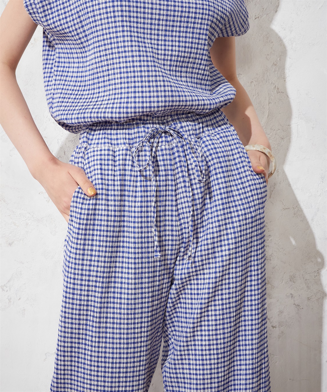 m*e様 SOOR PLOOM ギンガムチェックパンツ クラウド m*e様 SOOR PLOOM ギンガムチェックパンツ クラウド セール
