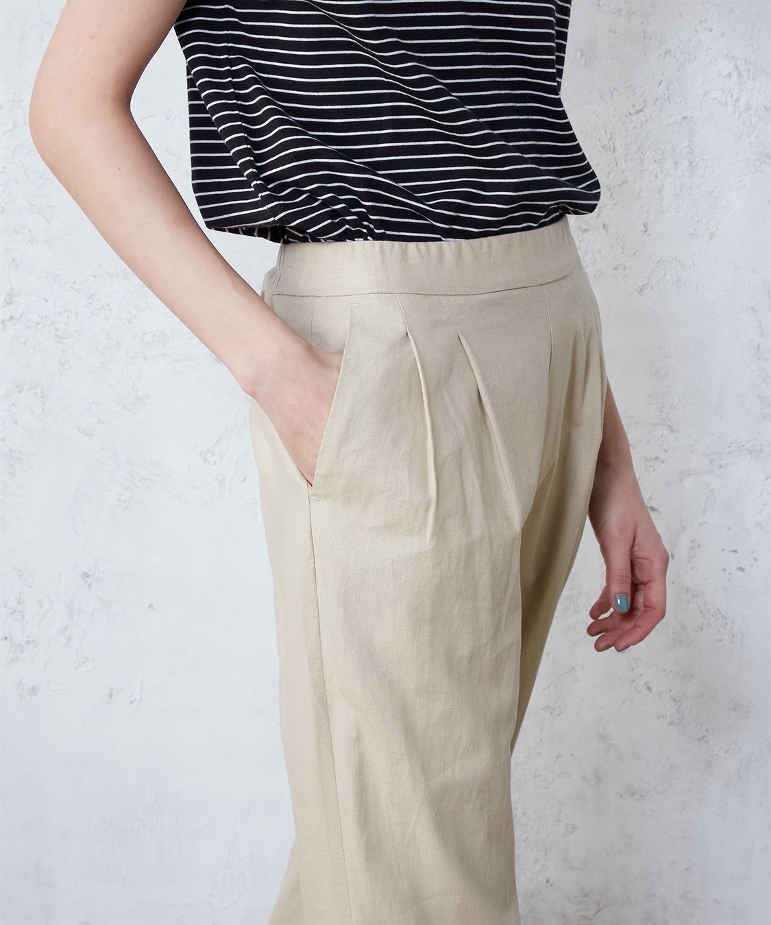 LE SOUK HOLIDAY リネンブレンドテーパードパンツ_sub_5