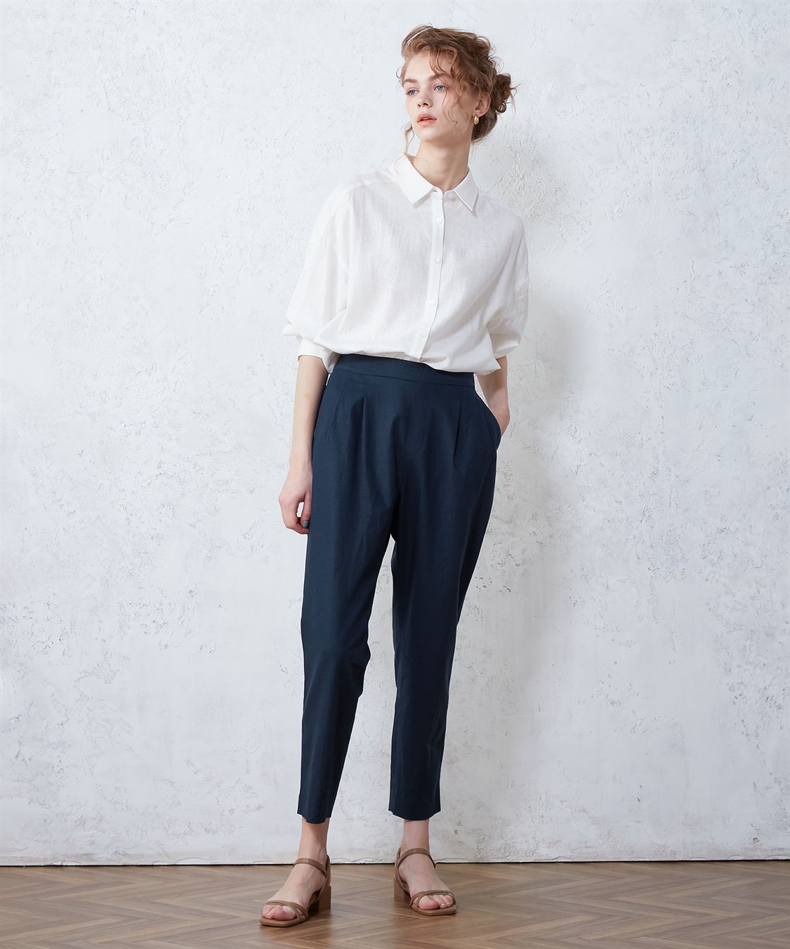 LE SOUK HOLIDAY リネンブレンドテーパードパンツ_sub_9
