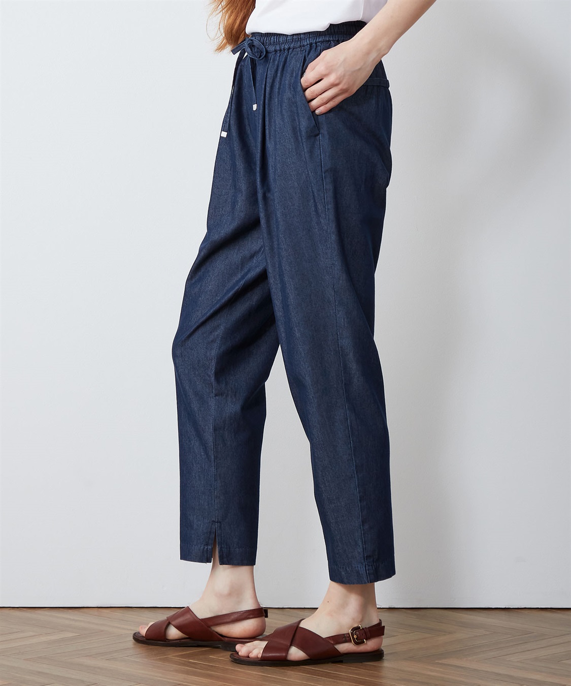 mirai2824です。【新品】&エルシー　スプラッシュパンツ テンセルデニムテーパードパンツ LE SOUK HOLIDAY｜クロスプラス公式