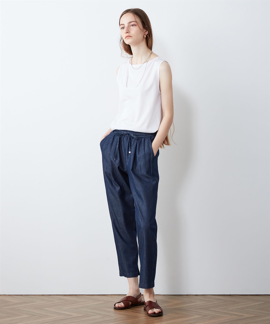 LE SOUK HOLIDAY テンセルデニムテーパードパンツ_sub_8