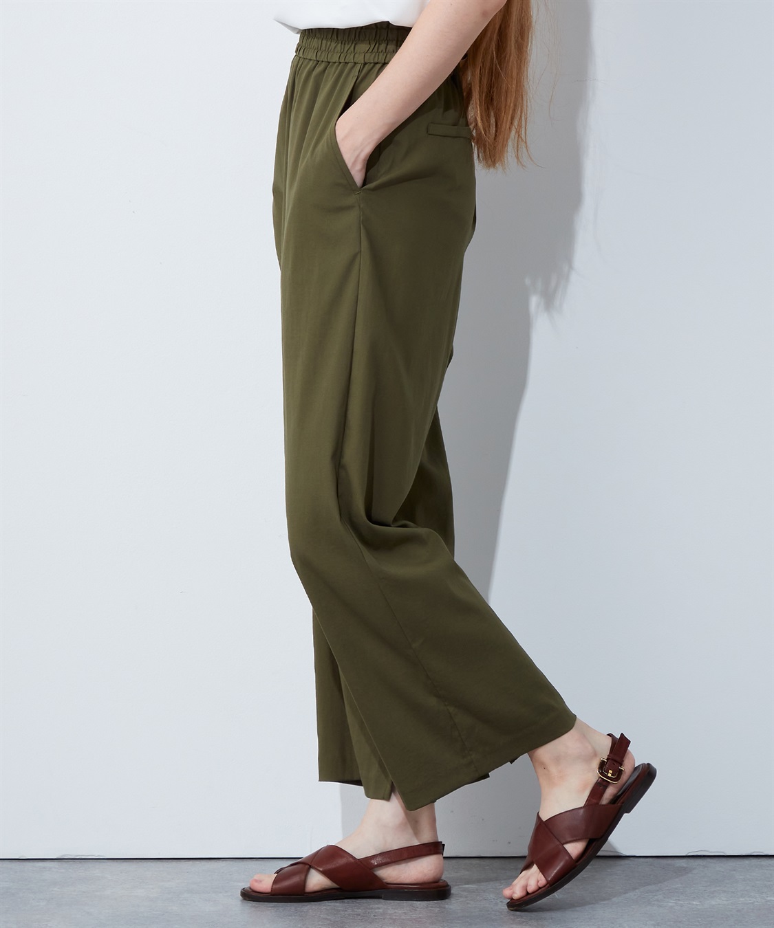 LE SOUK HOLIDAY シャーリングワイドパンツ_sub_2