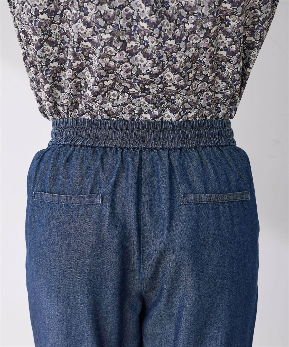 LE SOUK HOLIDAY デニムタックテーパードパンツ_sub_16