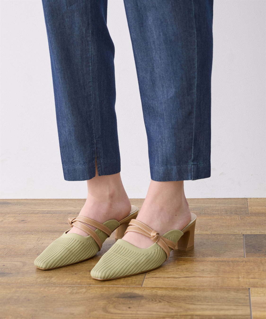 LE SOUK HOLIDAY デニムタックテーパードパンツ_sub_18