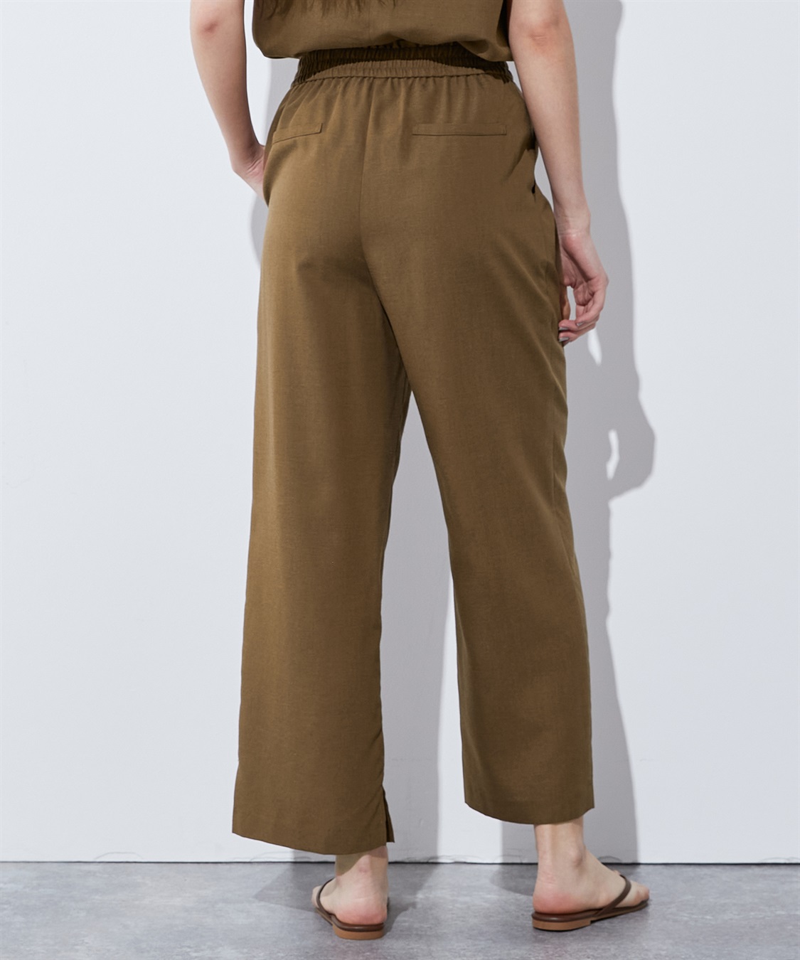 セットアップ】シャーリングワイドパンツ LE SOUK HOLIDAY｜クロス