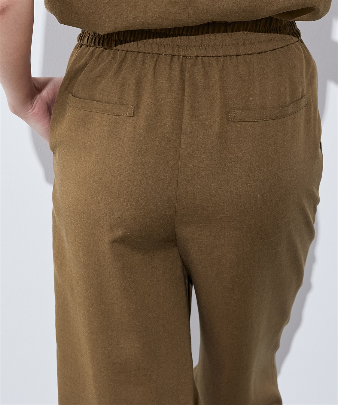 セットアップ】シャーリングワイドパンツ LE SOUK HOLIDAY｜クロス