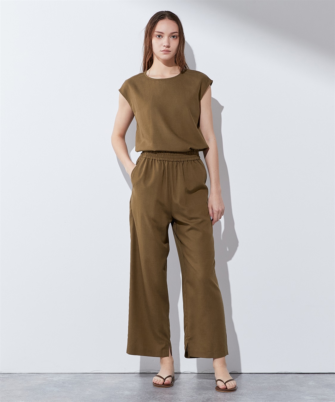 LE SOUK HOLIDAY 【セットアップ】シャーリングワイドパンツ_sub_8