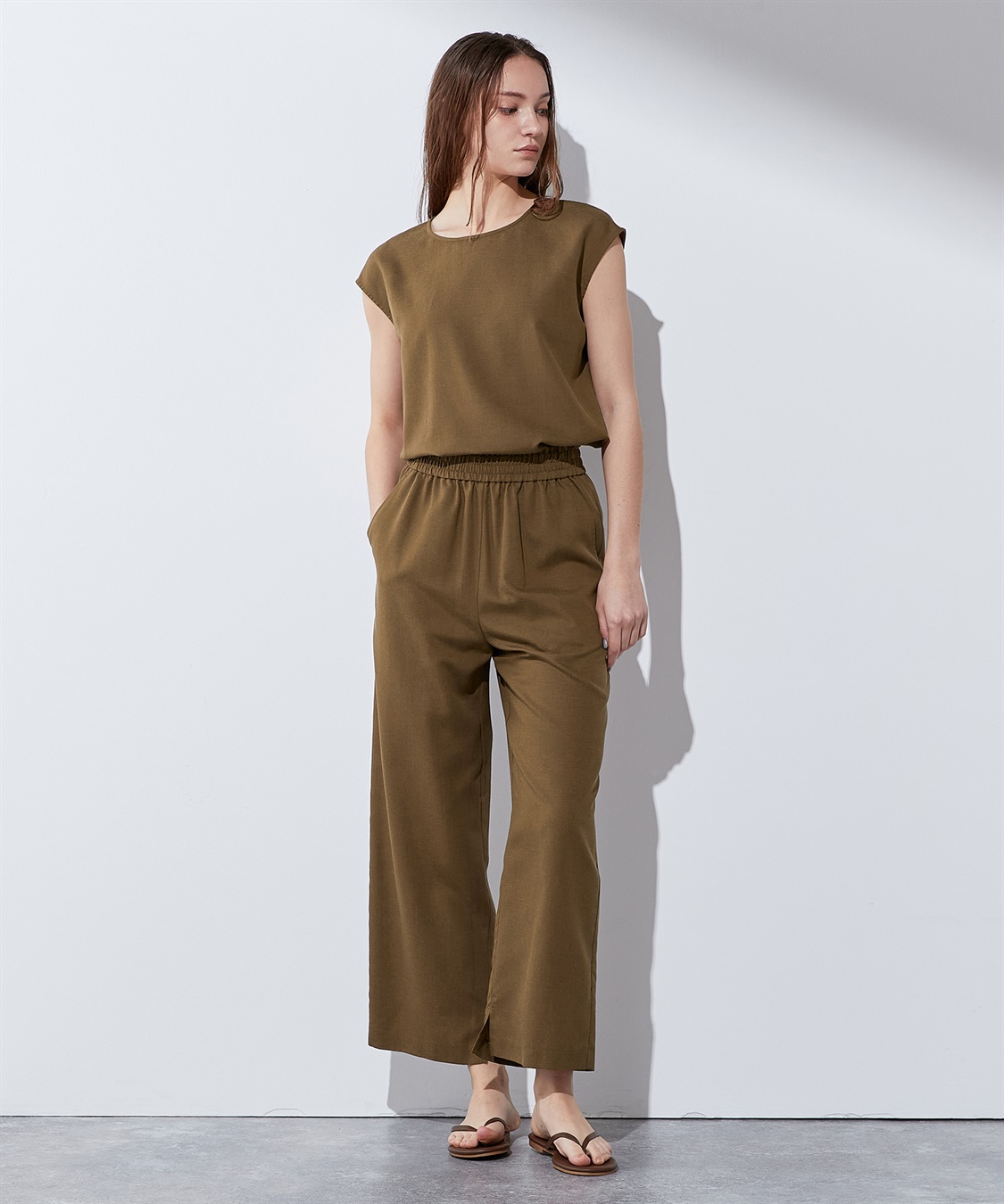 LE SOUK HOLIDAY 【セットアップ】シャーリングワイドパンツ_sub_9