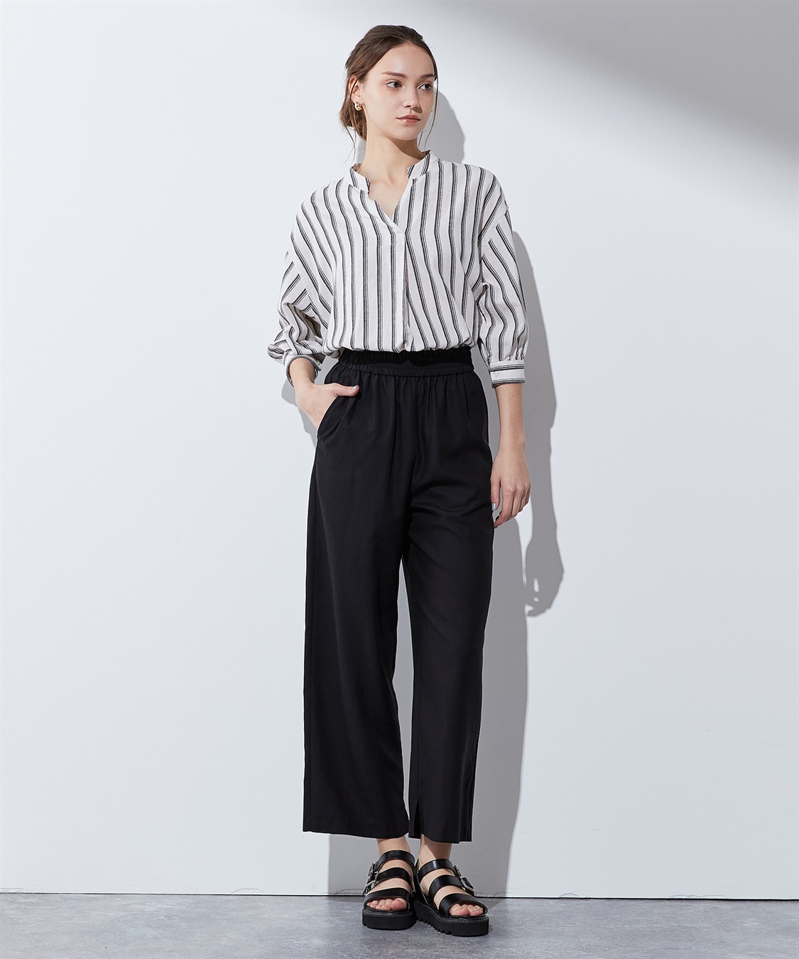 LE SOUK HOLIDAY 【セットアップ】シャーリングワイドパンツ_sub_11