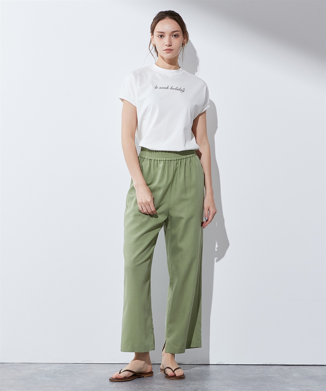 LE SOUK HOLIDAY 【セットアップ】シャーリングワイドパンツ_sub_16
