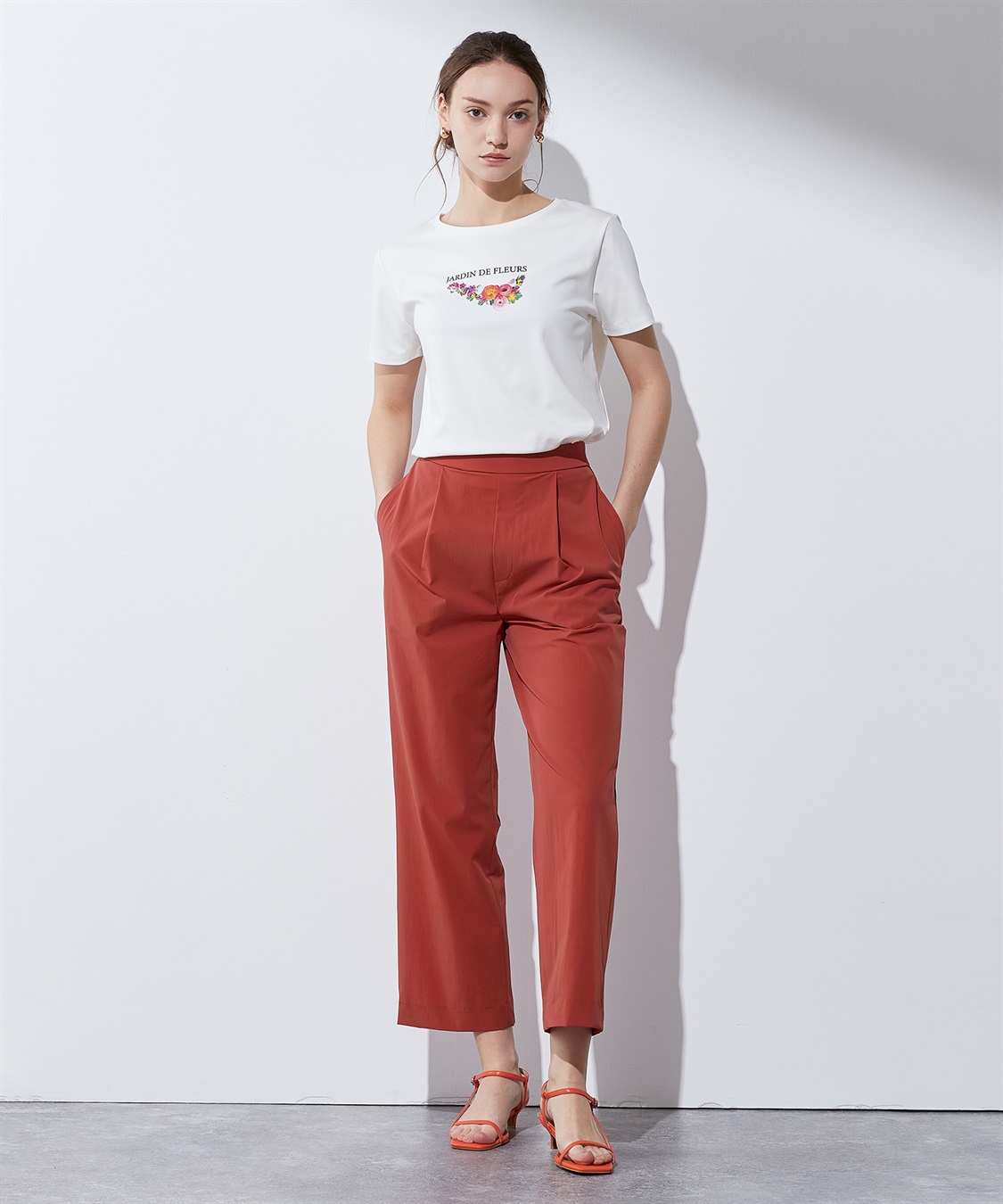 国内発 Saint Laurent レッドコットンストレートレッグパンツ 接触冷感】ナイロンパンツ LE SOUK HOLIDAY｜クロスプラス公式