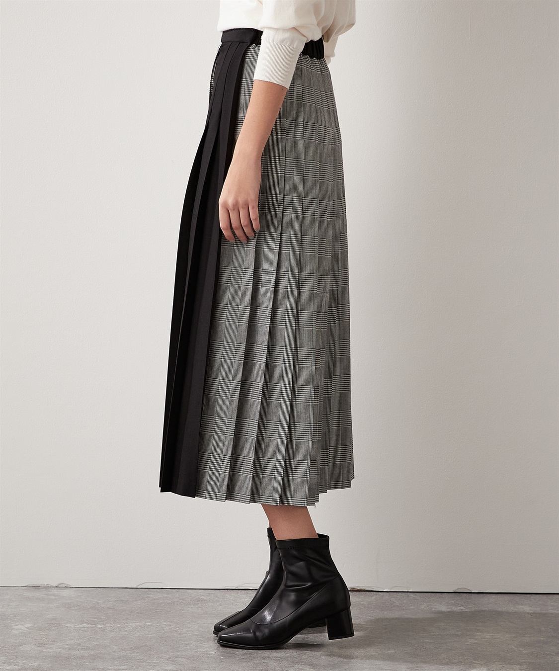 LE SOUK HOLIDAY チェック切り替えプリーツスカート_sub_4