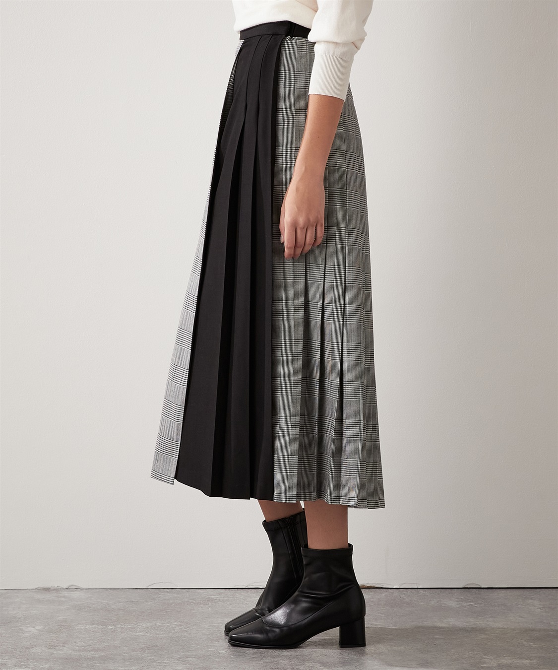LE SOUK HOLIDAY チェック切り替えプリーツスカート_sub_5