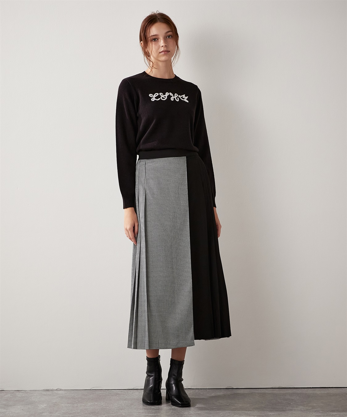 LE SOUK HOLIDAY チェック切り替えプリーツスカート_sub_18