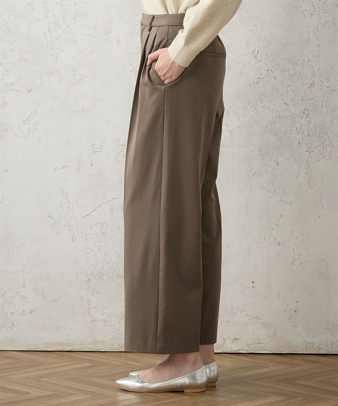 LE SOUK HOLIDAY 裏起毛ワイドパンツ_sub_4