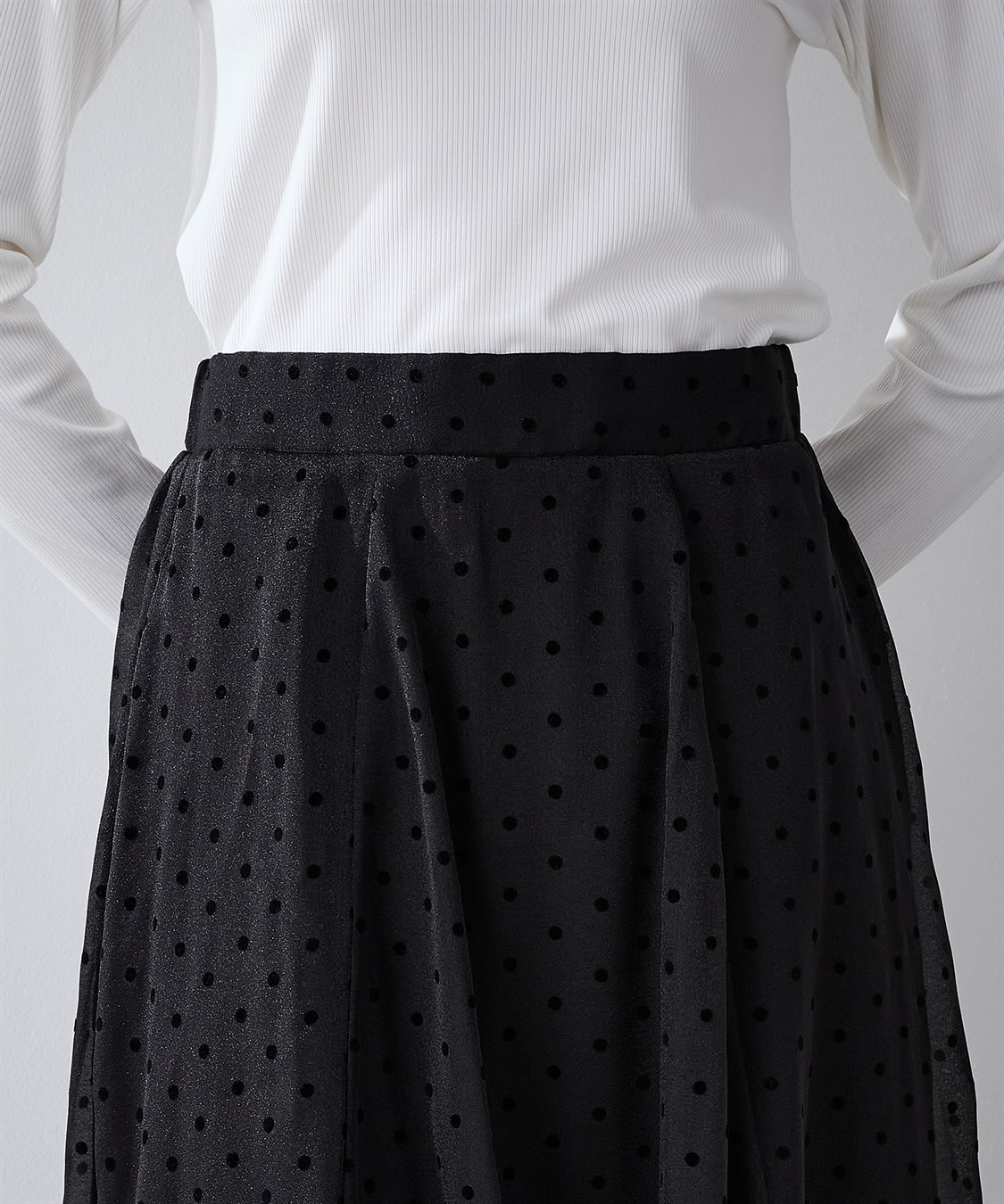 LE SOUK HOLIDAY ドットフロッキースカート_sub_9