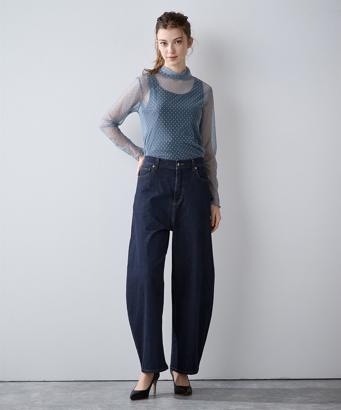 お手軽価格で贈りやすい バレルシルエット HOLIDAY｜クロスプラス SOUK LE デニムパンツ パンツ