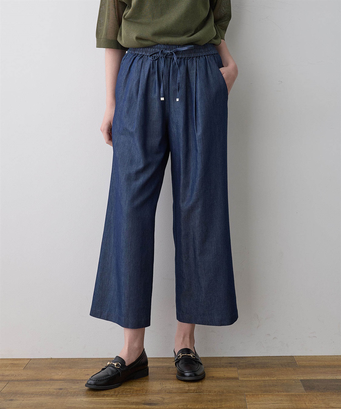 LE SOUK HOLIDAY デニムタックワイドパンツ_sub_2
