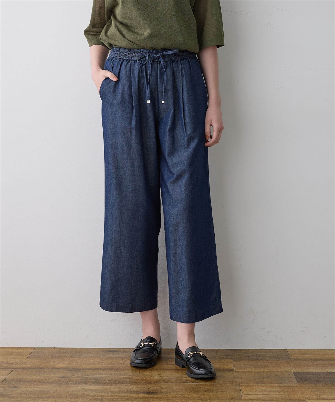 LE SOUK HOLIDAY デニムタックワイドパンツ_sub_4